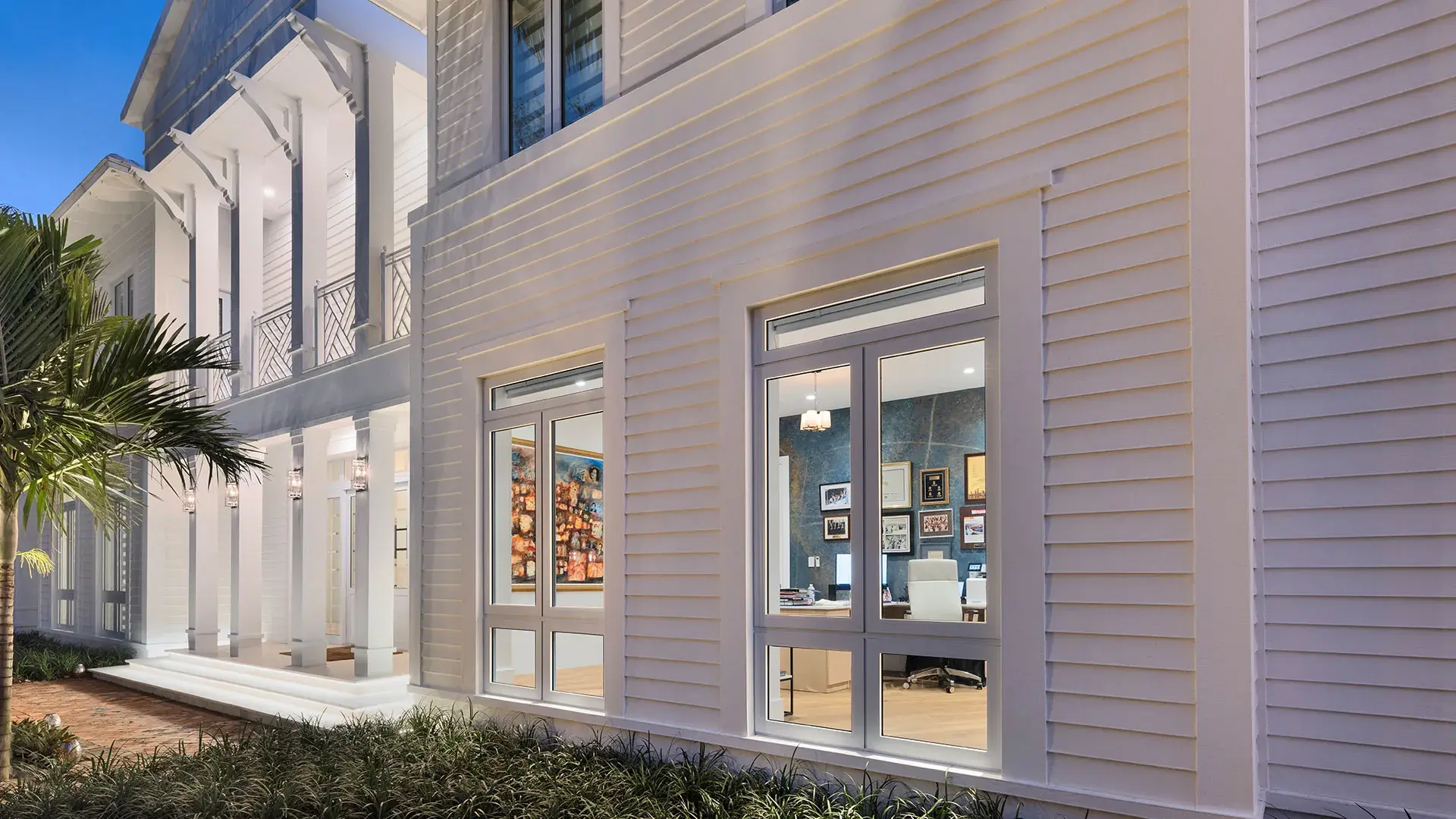 1238 Malaga — front exterior at dusk