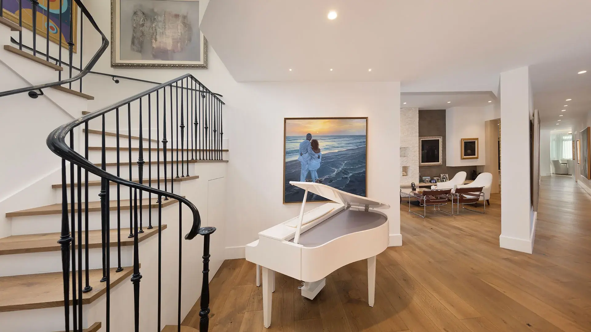 1238 Malaga — primary bath with skylight and glass shower